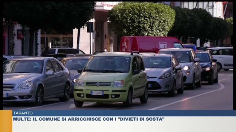 TARANTO.  MULTE: IL COMUNE SI ARRICCHISCE CON I “DIVIETI DI SOSTA”