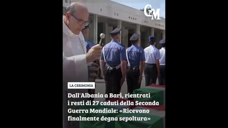Dall’Albania a #Bari, rientrati i resti di 27 caduti della #secondaguerramondiale