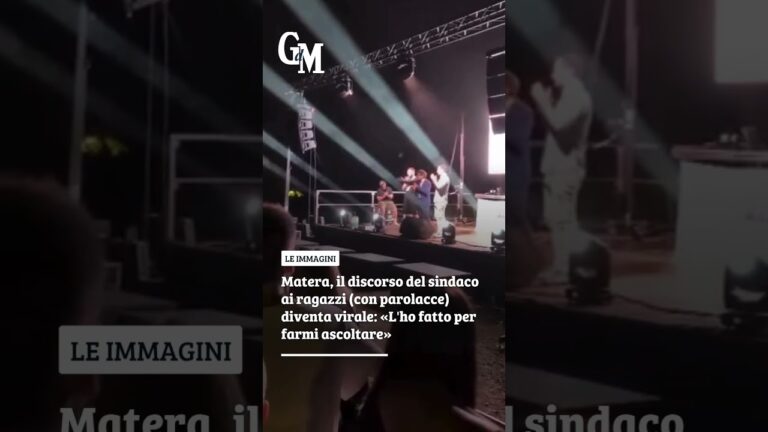 #Matera, il discorso del #sindaco ai ragazzi (con #parolacce) diventa virale: «Così mi ascoltano»