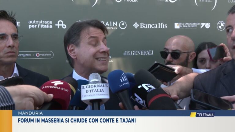 MANDURIA FORUM IN MASSERIA SI CHIUDE CON CONTE E TAJANI