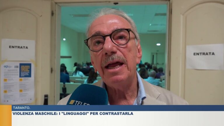TARANTO.  VIOLENZA MASCHILE: I “LINGUAGGI” PER CONTRASTARLA