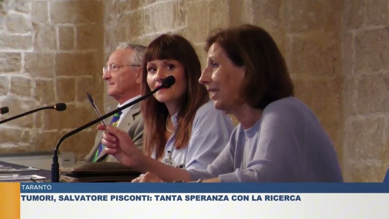 TARANTO.  TUMORI, SALVATORE PISCONTI: “TANTA SPERANZA CON LA RICERCA”