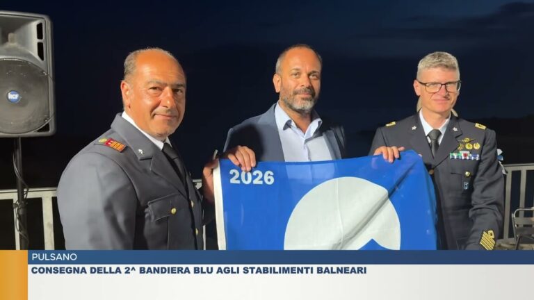 PULSANO.  CONSEGNA DELLA 2^ BANDIERA BLU AGLI STABILIMENTI BALNEARI