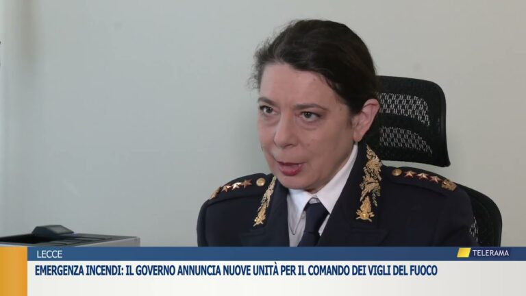 EMERGENZA INCENDI: IL GOVERNO ANNUNCIA NUOVE UNITÀ PER IL COMANDO DEI VIGLI DEL FUOCO