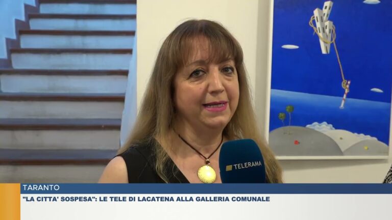 TARANTO.  “LA CITTA’ SOSPESA”: LE TELE DI LATERZA ALLA GALLERIA COMUNALE