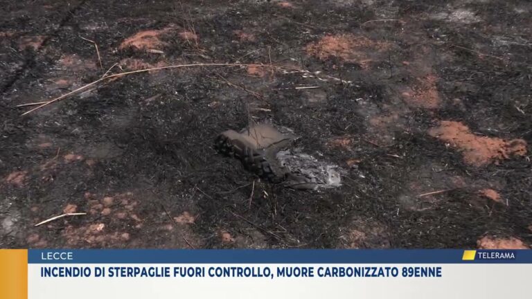 Incendio di sterpaglie fuori controllo, muore carbonizzato 89enne