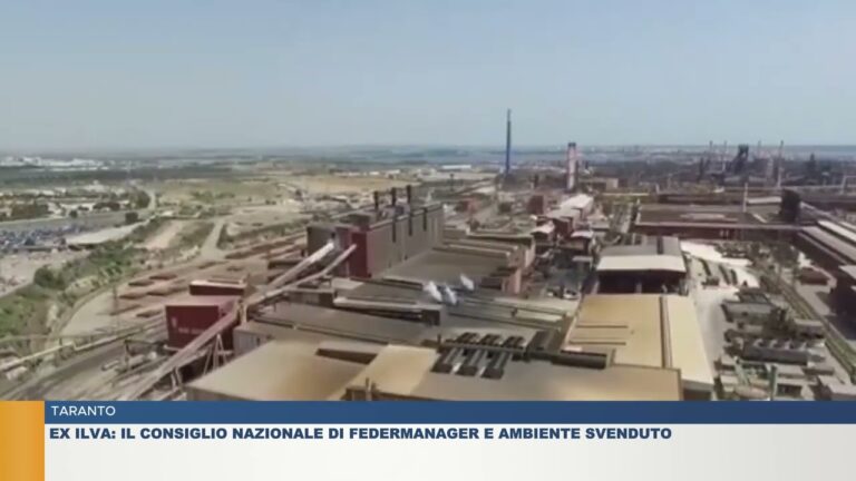 TARANTO.  EX ILVA: IL CONSIGLIO NAZIONALE DI FEDERMANAGER E AMBIENTE SVENDUTO