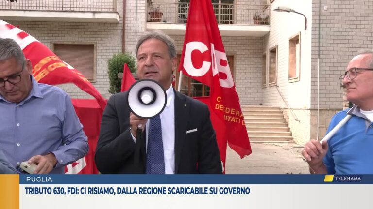 tributo 630, fdi: ci risiamo, dalla Regione scaricabarile su Governo