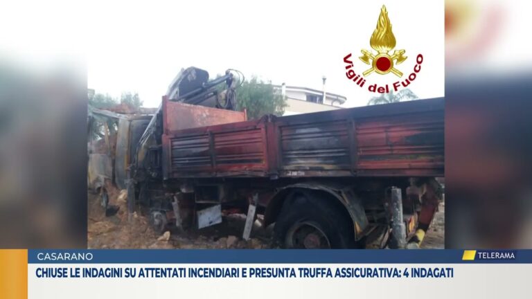 Chiuse le indagini su attentati incendiari e presunta truffa assicurativa: 4 indagati