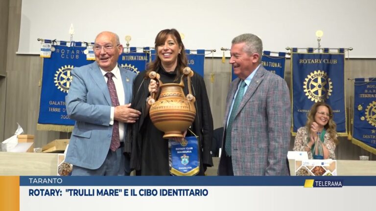 TARANTO. Rotary:  “trulli mare” e il cibo identitario