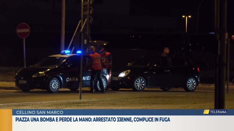 Piazza una bomba e perde la mano: arrestato 33enne, complice in fuga