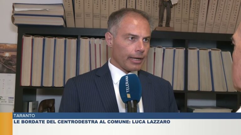TARANTO.  LE BORDATE DEL CENTRODESTRA AL COMUNE: LUCA LAZZARO