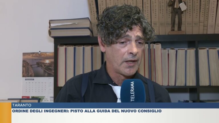 TARANTO.  ORDINE DEGLI INGEGNIERI: PISTO ALLA GUIDA DEL NUOVO CONSIGLIO