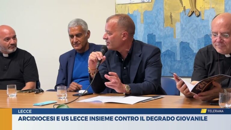 Arcidiocesi e Us Lecce insieme contro il degrado giovanile