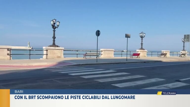 BARI. CON IL BRT SCOMPAIONO LE PISTE CICLABILI DAL LUNGOMARE
