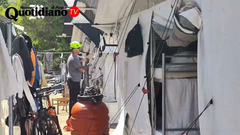 Tendopoli in via San Vito: iniziato lo smontaggio