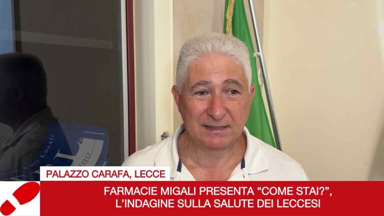 Farmacie Migali presenta a Lecce “Come Stai?”, lo studio sullo stato psicofisico dei leccesi