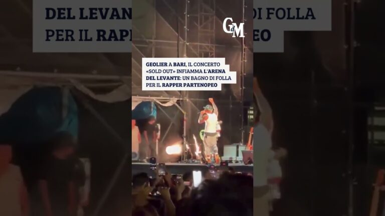 #Geolier a #Bari, il concerto sold out infiamma l’Arena del Levante