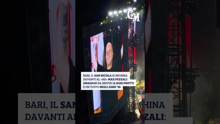 #Bari, il San Nicola si inchina davanti a #MaxPezzali: c’è anche l’omaggio a #IgorProtti