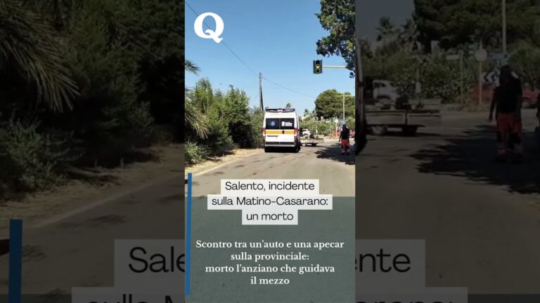 Salento, scontro auto-apecar: un morto