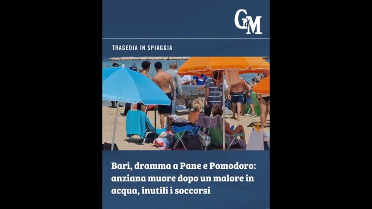 #Bari, dramma a Pane e Pomodoro: anziana muore dopo un malore in acqua, inutili i soccorsi