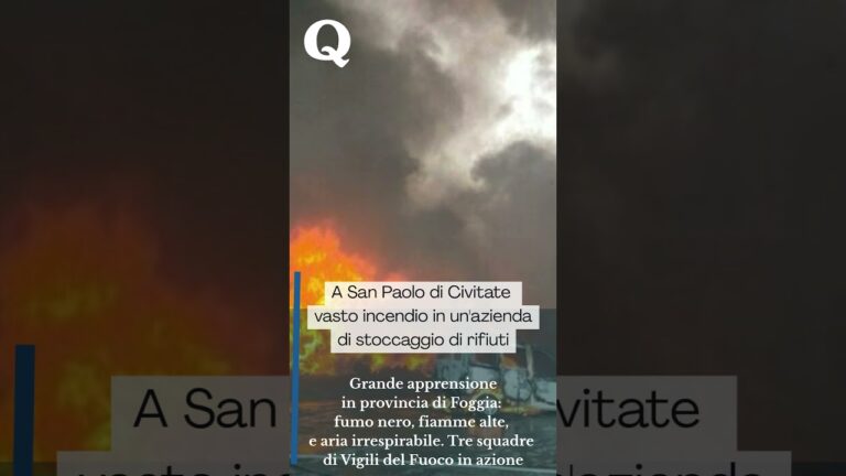 Incendio in un’azienda di rifiuti: paura tra i residenti
