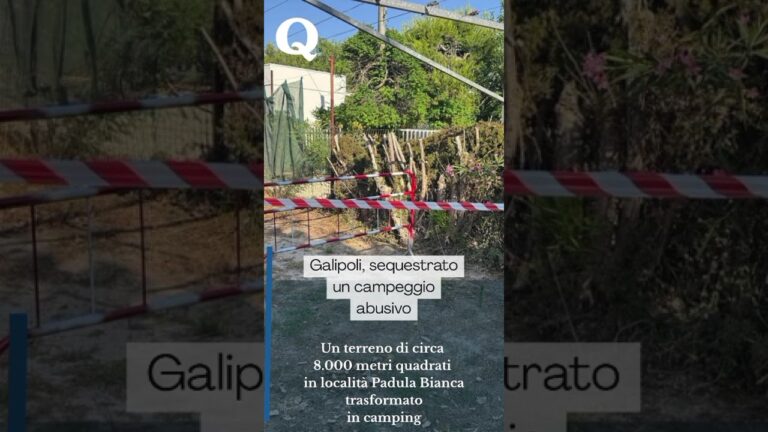 Campeggio abusivo a due passi dal mare: sequestro a Gallipoli